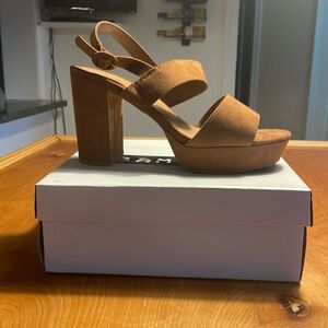 Cognac Platform Sandals by BAMBOO